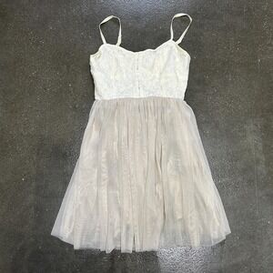 American Eagle Outfitters Dress Womens 0 White Lace Tulle Skirt Party Mini